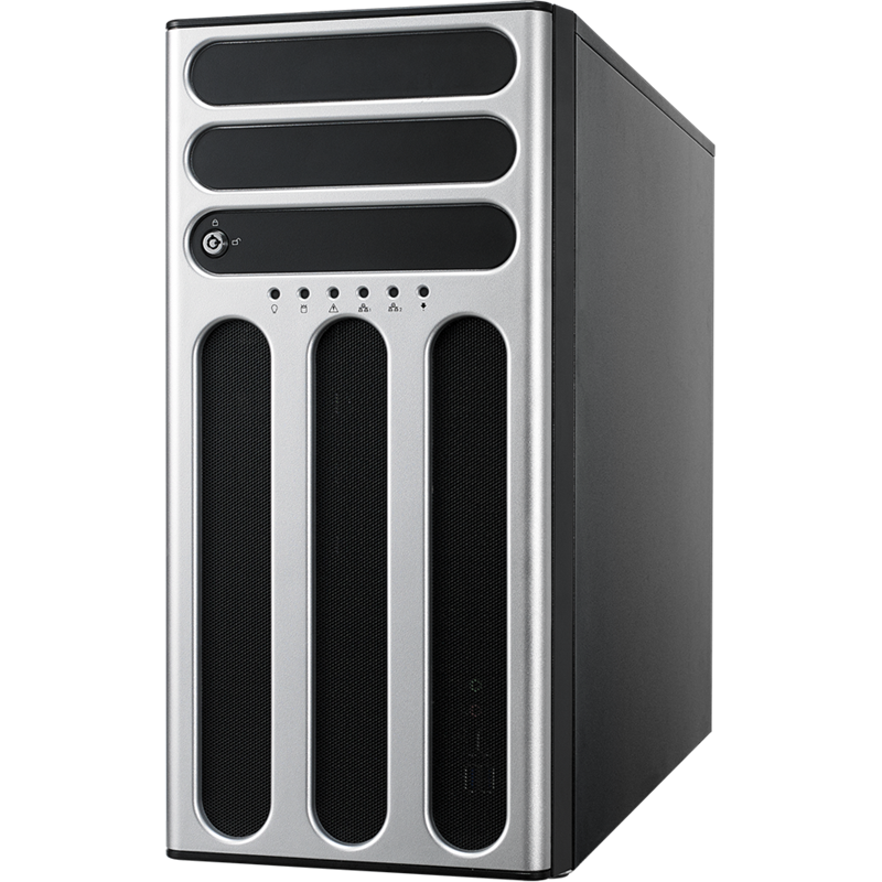 Серверная платформа/ ASUS TS300-E10-PS4 tower server, 5U, 4 x HS 3.5" HDD Bays + 2 x M.2 (x1+x4) ; Intel C246 PCH, LGA 1151, 4*DDR4-2666 ECC/non-ECC UDIMM, VGA AST2500 64MB ; 550W